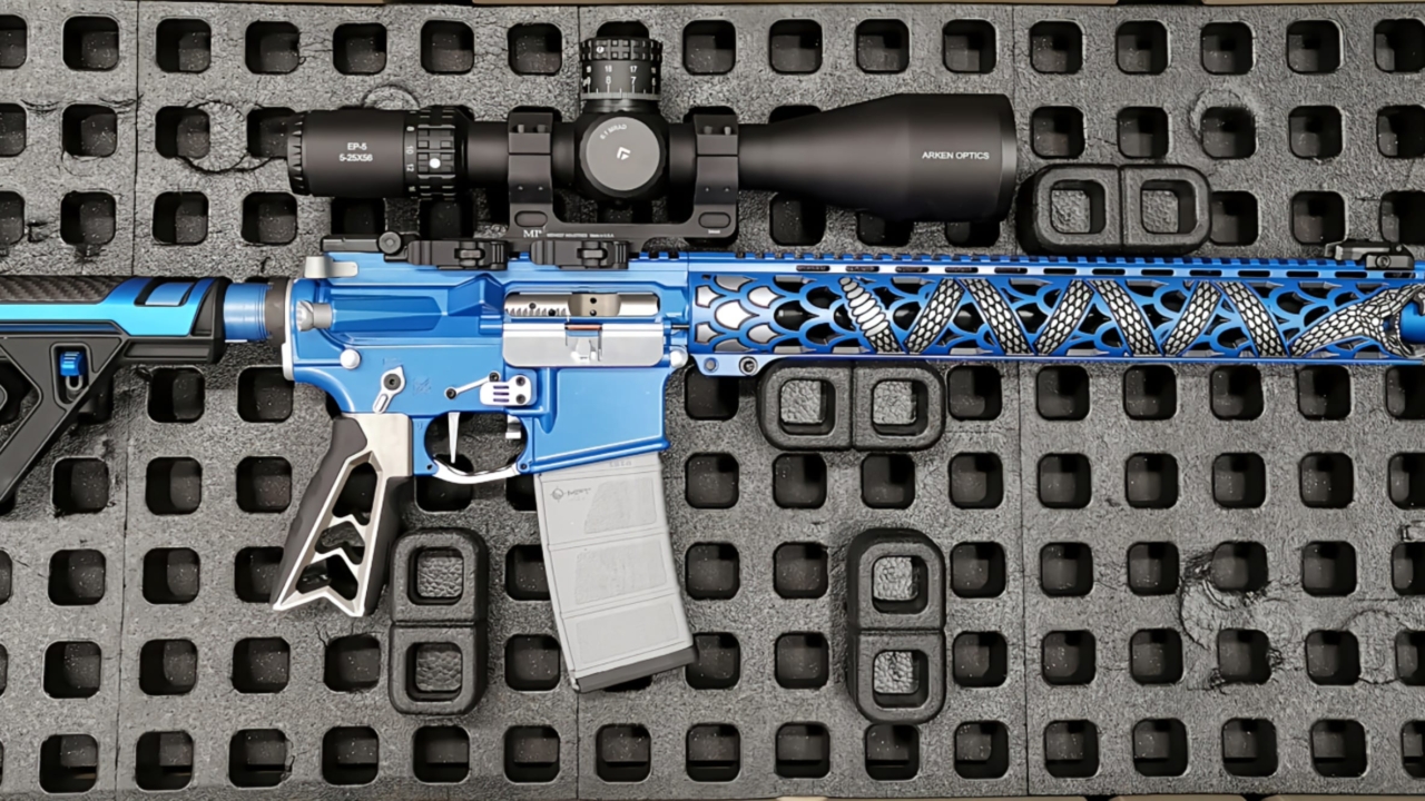 Customer Built Blue and silver Unique-AR 15